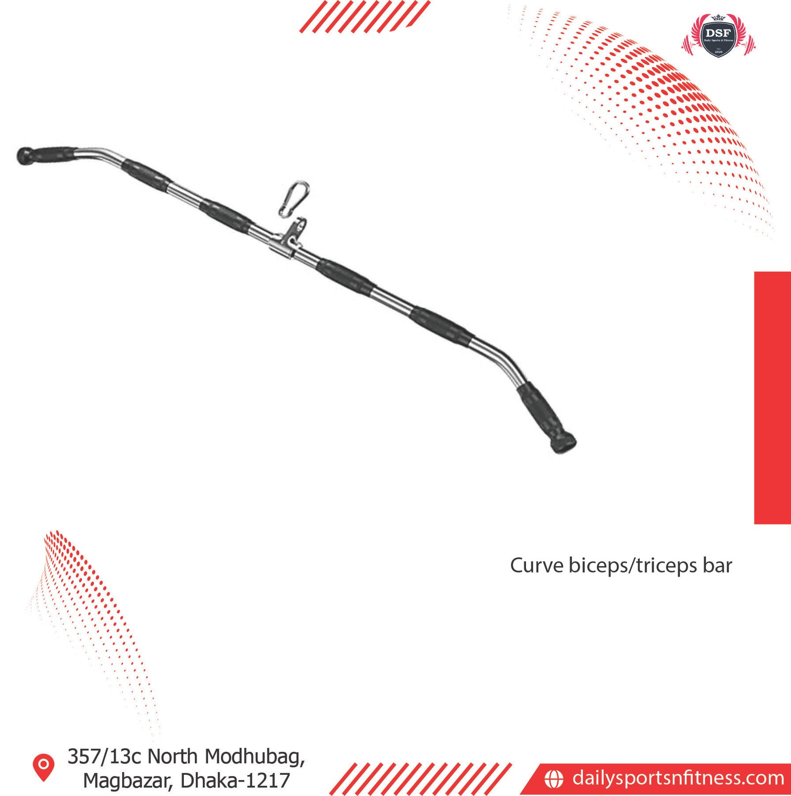 tricep 35 Curve Bicep Bar - Image 1