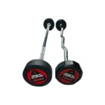 Iron Man Fixed Rubber Barbell (Straight or Curl Handle)