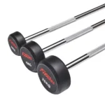 Fife Fitness Fixed Rubber Barbell (Straight or Curl Handle)