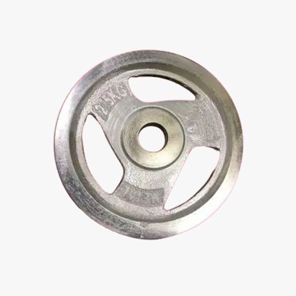 silver-plate Silver Regular Dumbbell Weight Plate - Image 1