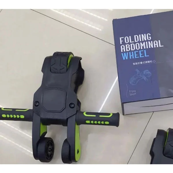 AB-Wheel,,, Multifunctional Non Slip Quiet Abdominal Roller Three Wheel Foldable - Image 1