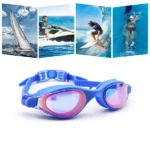 Swimming Goggles - Clear Vision, Anti-Fog & UV Protection - Waterproof, Comfortable & Adjustable Silicone Goggles for Adults
